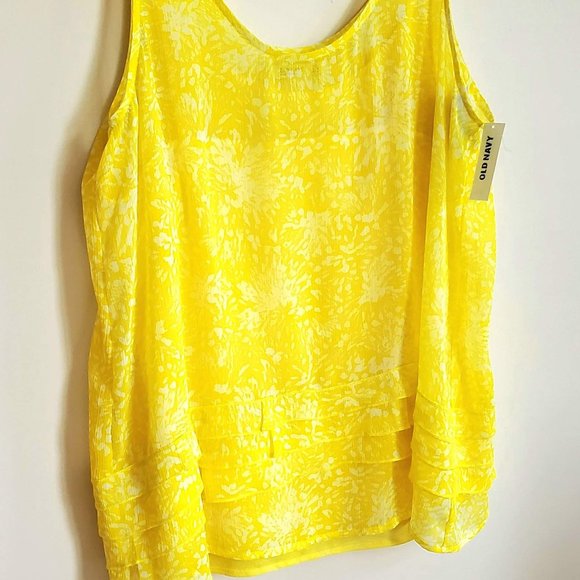 Yellow Sleeveless Top, Size L - Picture 2 of 7